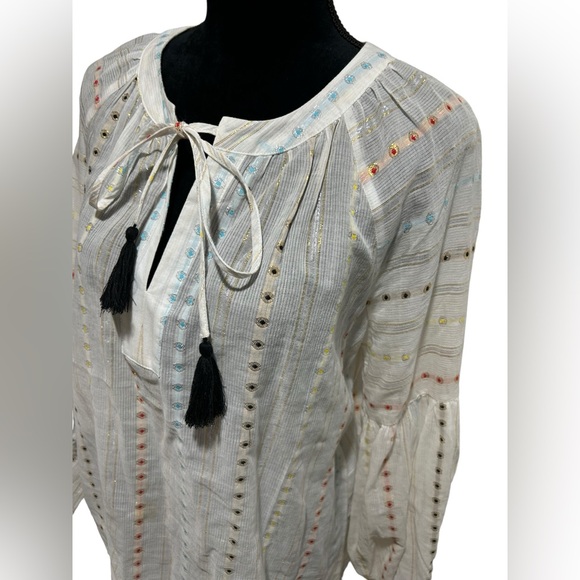 Anthropologie long sleeve bohemian top | Anthropologie long sleeve blouse | Med - Picture 2 of 9